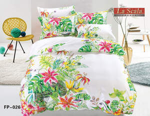 Постельное белье La Scala сатин-фотопринт FP-026 двуспальный евро