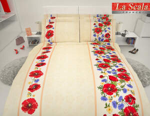 Постельное белье La Scala сатин-фотопринт P-014 двуспальный евро