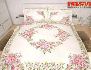 Постельное белье La Scala сатин-фотопринт P-018 двуспальный евро