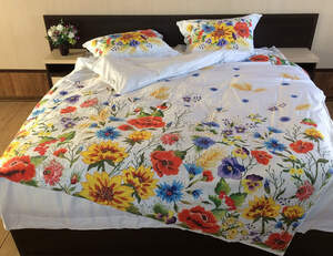 Постельное белье La Scala сатин-фотопринт P-023 двуспальный евро